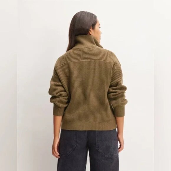 Everlane Olive Green Women's Sweater - Picture 3 of 6
